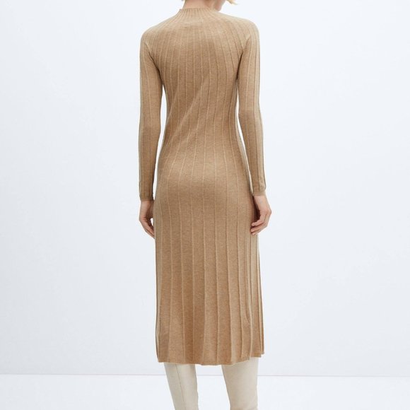 BNWOT: Mango mock high collar neck ribbed sweater dress - Picture 3 of 11
